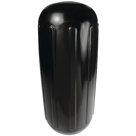 Seachoice Center Hole Ribbed Fender, Black, 6" x 15" 79141